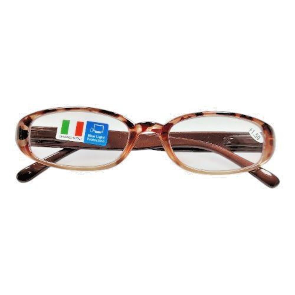 Unisex Reading Glasses +1.50 Blue Light Protection Key001 51 19-140 ce Italy New